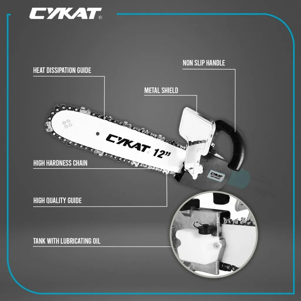 Adaptor Gergaji Rantai untuk Gerinda 4 Inci, Ubah Gerinda Tangan Jadi Chainsaw Mini 12 Inci 4
