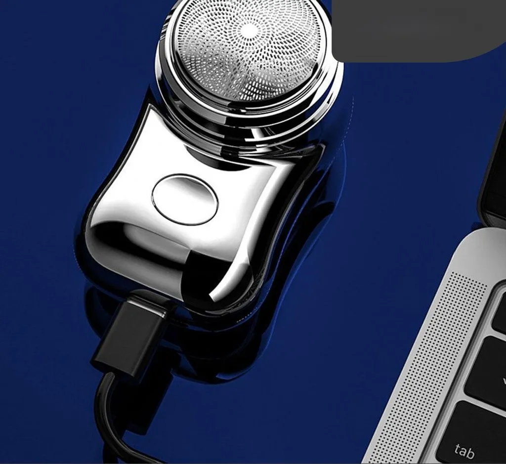 Alat Cukur Mini Portable Isi Ulang USB, 6 Mata Pisau, Muat di Saku 6