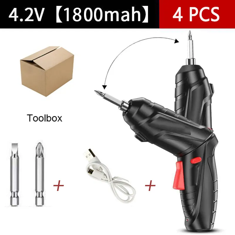 Bor Obeng Cordless Mini 4,8 V Set 49 Aksesori dalam Koper 2