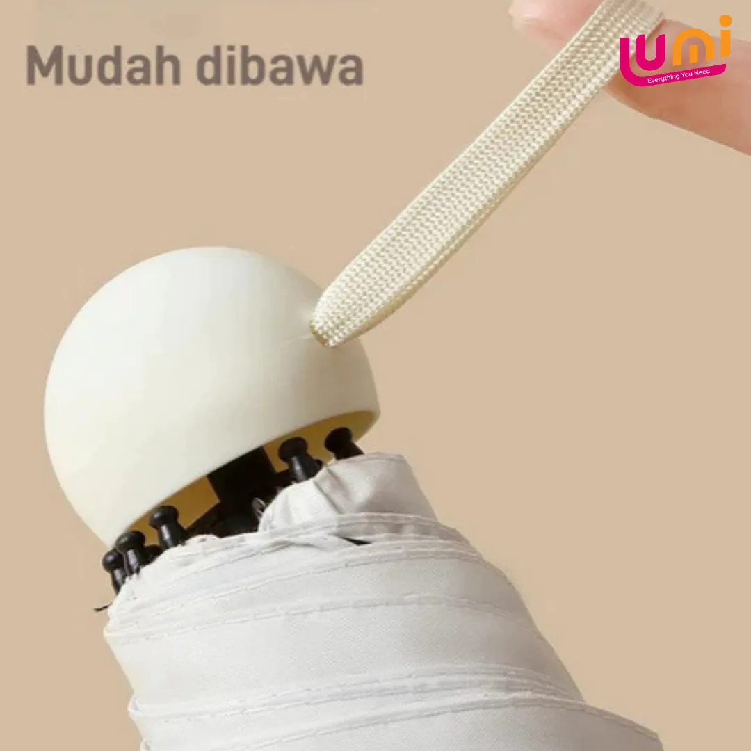 Payung Lipat Mini Capsule Anti UV UPF 50+, Diameter 90 cm, Hanya 240 Gram 5