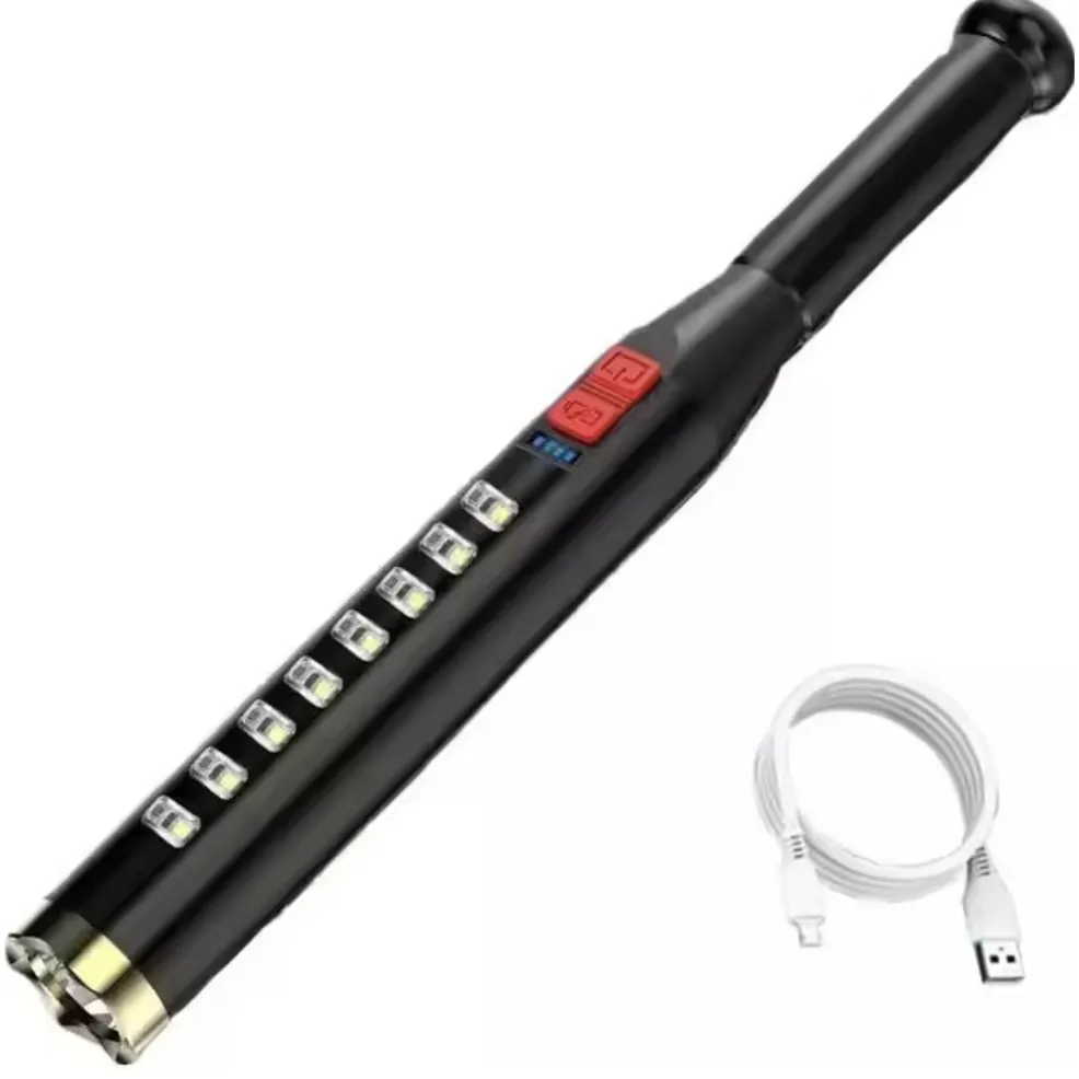 Senter LED Tongkat 1800 Lumen, Panjang Bisa Ditarik 31 sampai 41 cm, Bodi Aluminium 2