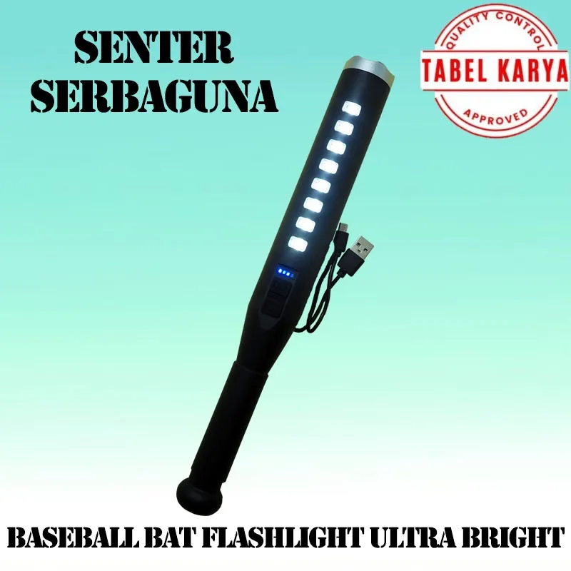 Senter LED Tongkat 1800 Lumen, Panjang Bisa Ditarik 31 sampai 41 cm, Bodi Aluminium 3