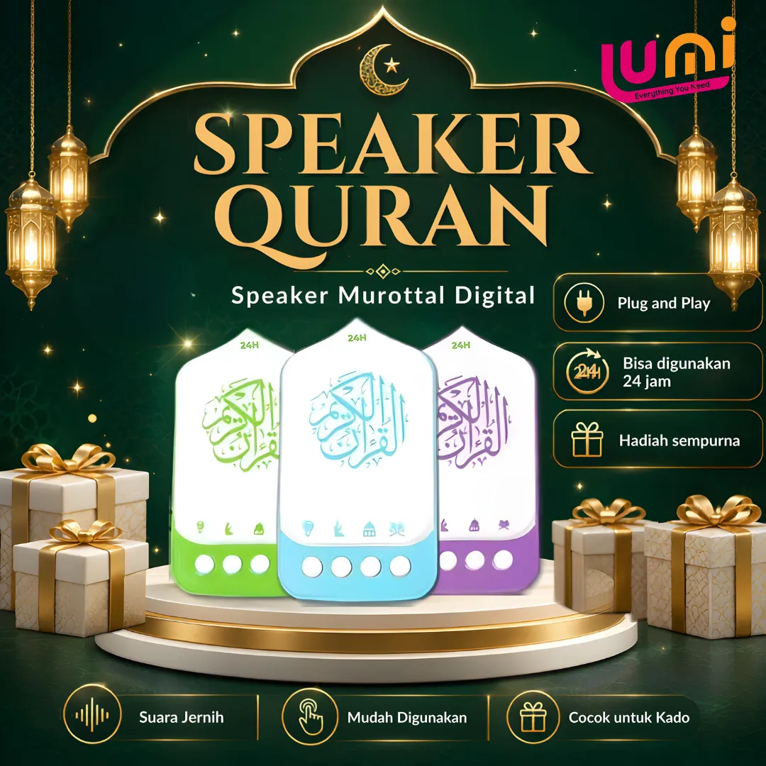 Speaker Al-Quran Digital Murottal Plug and Play, Colok Langsung ke Stop Kontak 1