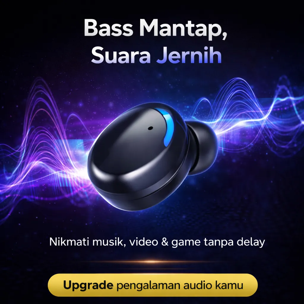 TWS Earphone F9-5 Bluetooth 5.0, Layar LED Daya, Casing 1500 mAh Bisa Jadi Power Bank 4