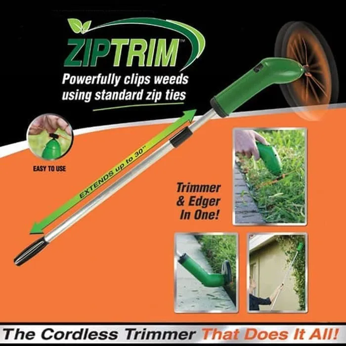 Zip Trim Pemotong Rumput Cordless Mini, Pakai Kabel Ties, dengan Tongkat Penyambung 2