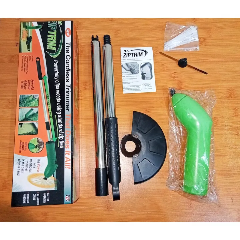 Zip Trim Pemotong Rumput Cordless Mini, Pakai Kabel Ties, dengan Tongkat Penyambung 6